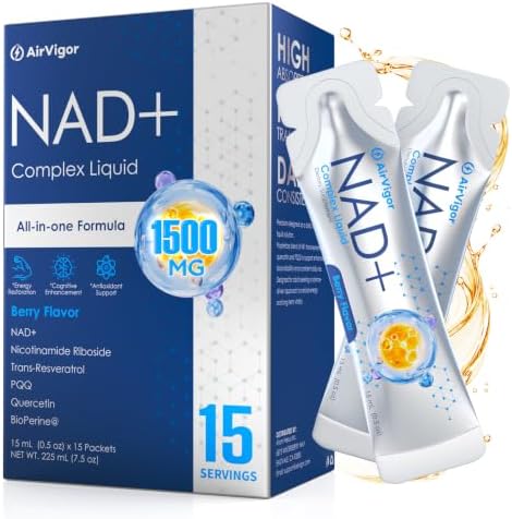 NAD Supplement 1500MG, for Healthy Aging, Energy, Focus & Vitality Support by AirVigor