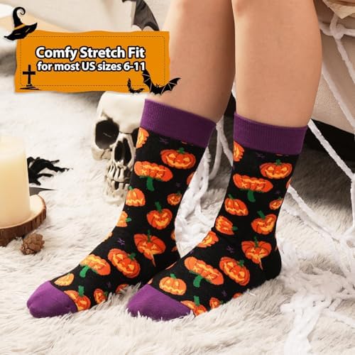 Halloween Gifts for Women,Boo Basket Stuffers for Women,Fall Gift Basket Set, Spooky Basket Stuffers Ideas for Her Cute Halloween Care Package Gift Box Boo Themed Stuff 16oz Pumpkin Glass Cup - Image 5