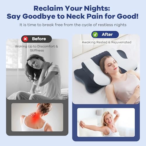 DONAMA Cervical Pillow for Neck Pain, Ergonomic Memory Foam Contour Pillow - Image 2