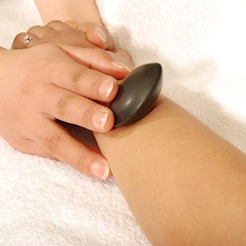 Master Massage Contour Shape Malteser Balsalt Stone for Hot Stone Massage 10 Piece Pack, 1count- Black Lava Hot Stones in Unique Dish - Image 3