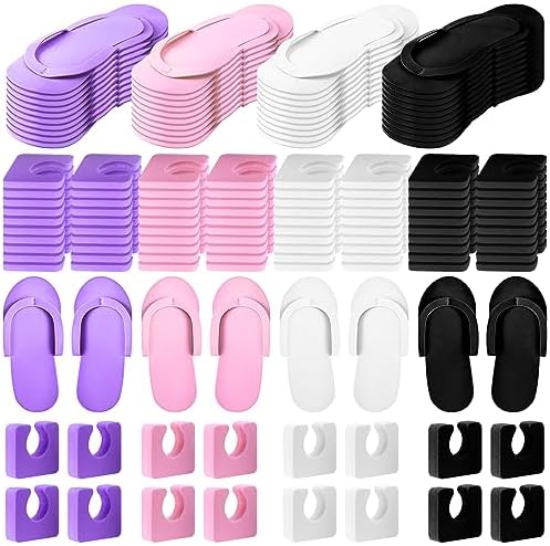Suhine 120 Pair Disposable Pedicure Slipper and Toe Separators Kit by Suhine