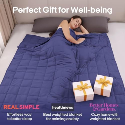 ZonLi Weighted Blanket for Adults (60"x80", 15lbs, Dusk Blue) - Image 5