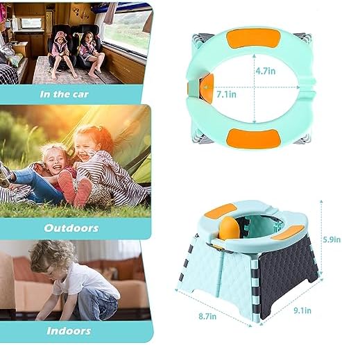 Travel Potty for Toddlers, Portable Foldable Potty (Blue) - Image 5