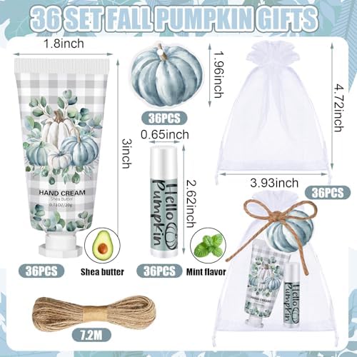 144 Pcs Fall Pumpkin Lip Balm Hand Cream Party Favor Gifts - Image 2