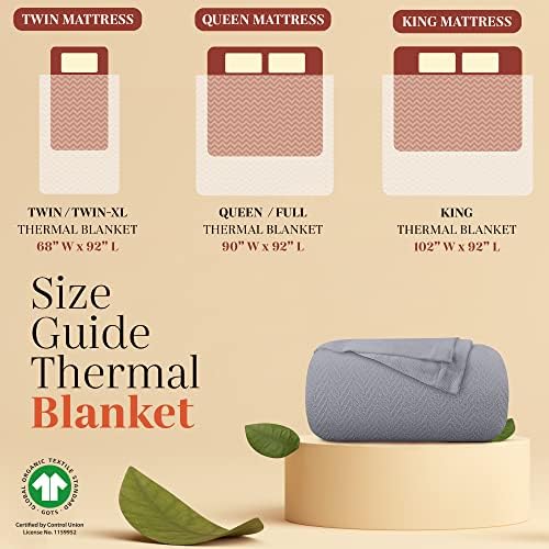 Mayfair Linen Cotton Throw Blankets for Bed King Size - Herringbone Pattern Cotton Blankets King Size (1 PC, Dark Grey), Breathable, Soft & Cozy Thermal All Season Throw for Bed Couch Chair Outdoors - Image 4