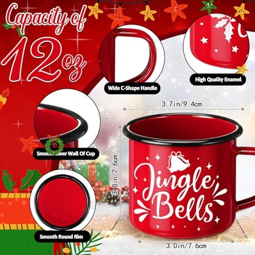 18 Pcs Christmas Set Xmas Makeup Bags Enamel Mugs Christmas Socks Bulk 2026 Gifts Santa Snowflake Party Favors for Adults Women Coworkers Teacher Xmas Winter Party Supplies Decor - Image 4