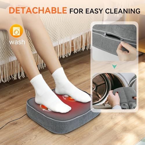Snailax Shiatsu Foot Massager with Heat Shiatsu Neck and Shoulder Massager - Image 4