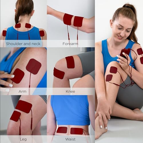4 in 1 - D.I.Y & Tens Unit & EMS & Massage Muscle Stimulator, Dual Channel TENS Units Therapy Machine for Pain Relief, FDA Cleared Rechargeable Electronic Pulse Massager,with 12pcs Electrode Pads - Image 6