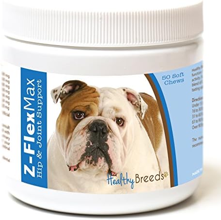 Healthy Breeds Bulldog Z-Flex Max Hip and Joint Soft Chews 50 Count by HealthyBreeds