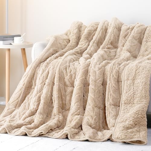 Cottonblue Jacquard Weighted Blanket 15 lbs for Adults Queen Size 60x80in by Cottonblue