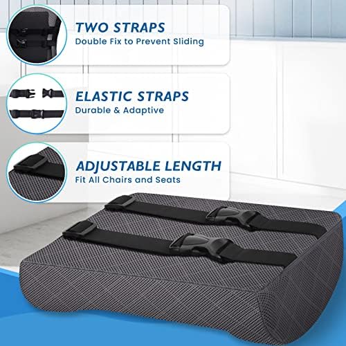 Lumbar Support Pillow for Office Chair, Back Support, Memory Foam, Grey - Image 5
