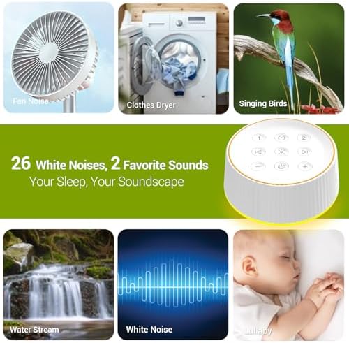 White Noise Machine with Night Light for Sleeping - Image 2