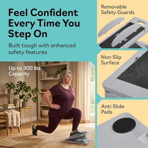 Slant Boards for Exercise, Wooden Slant Board, Calf Stretch Board with 7 Incline Angles, Velour Board, Balance Board & Calf Stretcher, Portable Incline Board for Physical Therapy, Ankle Mobility, Heel & Knees - Image 3