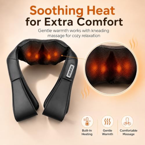 brenzo Neck and Shoulder Massager with Heat, Black - Image 2