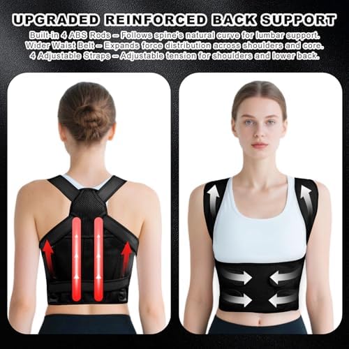 Back Brace Posture Corrector for Women and Men, Back Shoulder Support Belt - Image 2