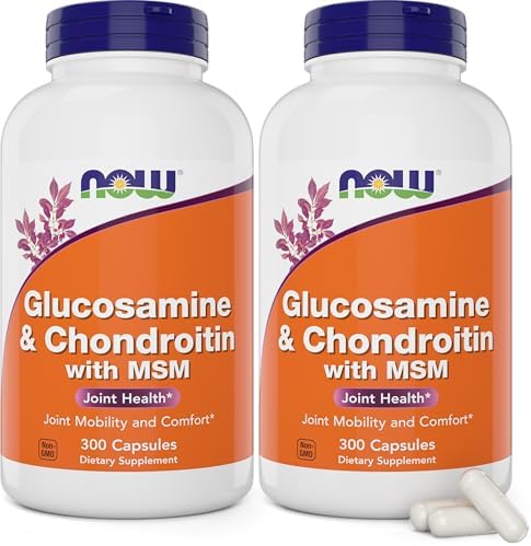 Now Glucosamine & Chondroitin with MSM, 300 Capsules (Pack of 2) by NOW