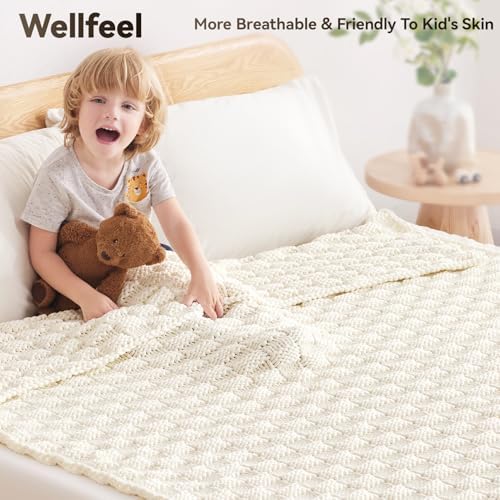 Knitted Weighted Blanket for Adult, No Beads Heavy Blanket 50"x60" 10lbs - Image 3