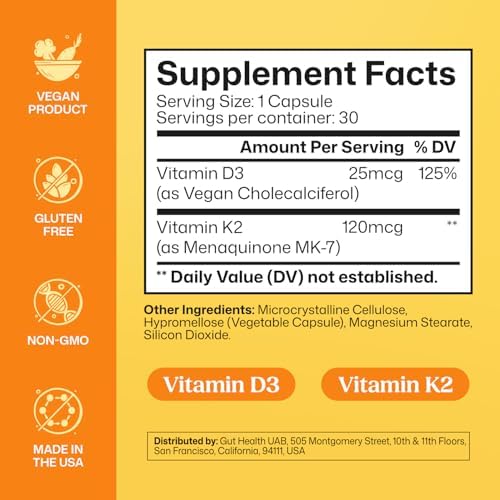 ColonBroom Vitamin D3 K2 for Immune, Bone & Mood Support, 30 Capsules - Image 5