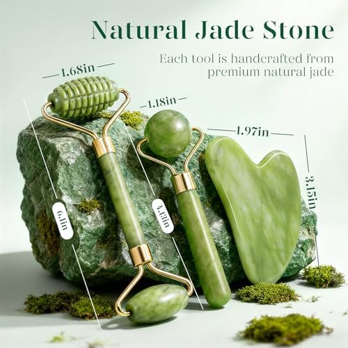 BAIMEI IcyMe Gua Sha & Jade Face Roller for Reducing Puffiness,Skin Firming - Image 4