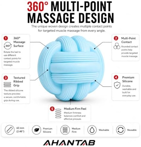 Trigger Point Massage Ball, 63mm Silicone Deep Tissue Massage Ball - Image 5