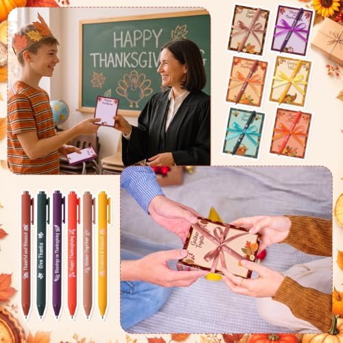 Pajean 72 Pcs Fall Notepad and Pen Set with Ribbon Gifts - Image 6