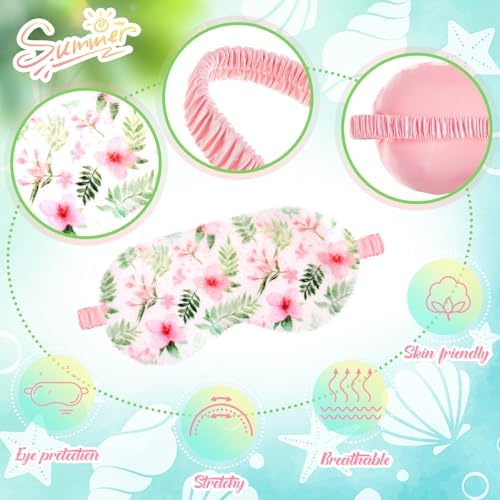 Cuffbow 6 Pack Fuzzy Sleep Masks Plush Eye Mask,Summer,Pink - Image 3