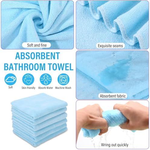 FillTouch 12 Pcs 15L Foldable Foot Soaking Tub Kit Portable Foot Bath Tub for Soaking Feet with Towel and Storage Bag Soak Spa Bucket for Travel Camping (Blue) - Image 4