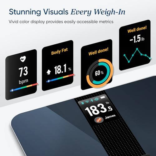 Etekcity Smart Scale for Body Weight and Fat, BMI, FSA Eligible, Black - Image 3