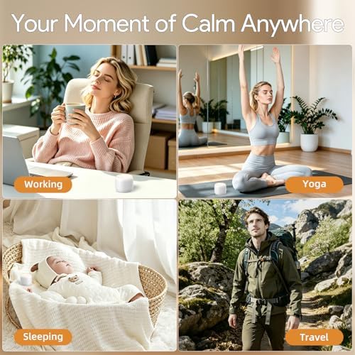 Portable & Mini Rechargeable White Noise Machine with 22 Soothing Sounds 3 Timer Options, Memory Function for Baby, Kids, Adults Use for Travel, Camping, Home, Nursery & Office - Image 6