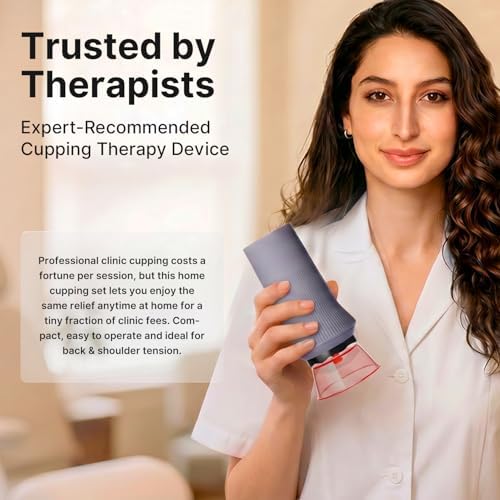 ZDEER Cupping Set, Electric Cupping Kit for Massage Therapy, Lymphatic Drainage Massager with Heat, 6 Levels for Muscle Relaxation, 4 Cups + 2 * 10ml Essential Oil - Image 6