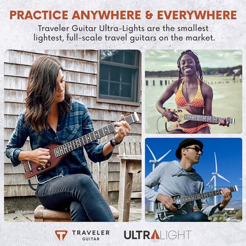 Traveler Guitar Ultra-Light Acoustic Acoustic-Electric Guitar, Antique Brown - Image 6