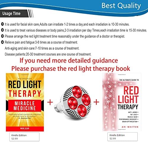 Red Light Therapy Lamp, 48W 24 LED Deep Red Light Bulb, 660nm & 850nm, 1 Count - Image 6