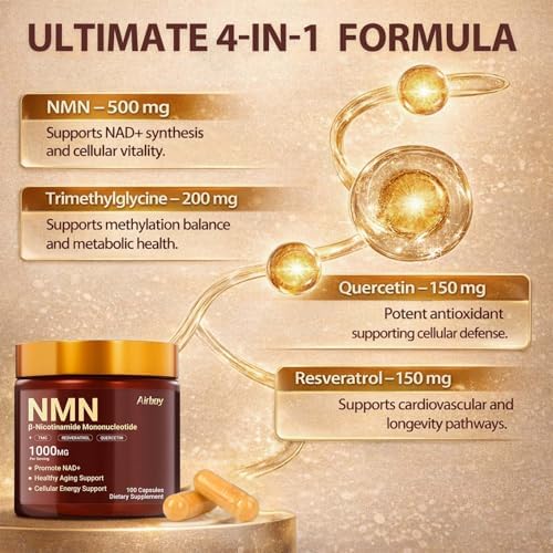 Airboy NMN Supplement 1000mg, 4-in-1 NAD+ Supplement - Image 4