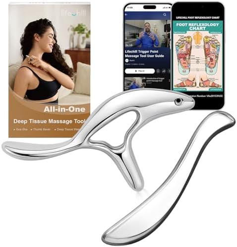 lifechill 304 Stainless Steel Gua Sha & Metal Trigger Point Massage Tool by lifechill