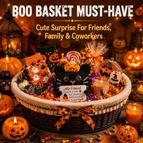 Halloween Boo Basket Stuffers For Women Men, Cute Halloween Black Cat Gifts - Image 3