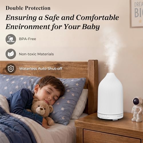 URPOWER 300mL Essential Oil Diffusers for Home Aromatherapy Diffuser - Image 6