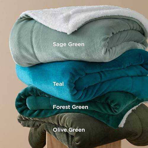 Bedsure GentleSoft Sherpa Fleece Blankets King Size for Bed, Non-Heated, Thick and Warm Throw for Women and Men, Soft Fuzzy Plush King Blanket for Winter, Teal, 108x90 Inches - Image 5