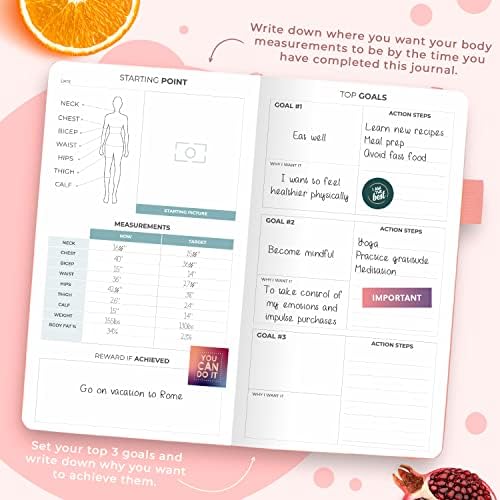 Clever Fox Wellness Planner & Food Journal Small Light Pink - Image 3
