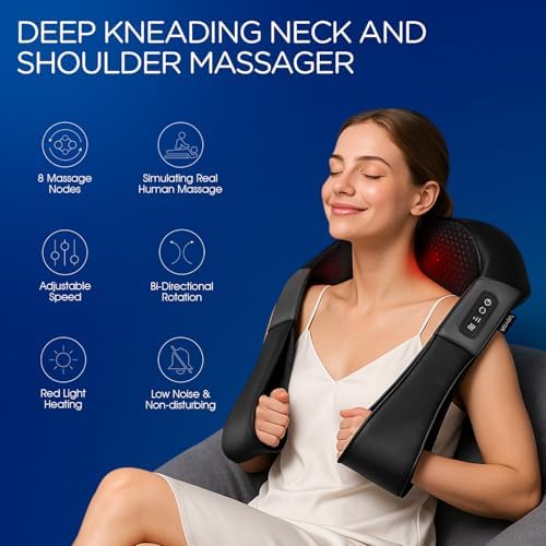 VOYOR-HEALTH Shiatsu Neck and Back Massager with Heat for Home, Car, Office - Image 2