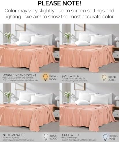 Southshore Fine Living 2-Pack Full Size Flat Sheets Only Microfiber Blush - Image 5