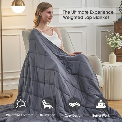 Weighted Blanket for Adults 20lbs, 80"x87", King Size Cooling Heavy Throw Blanket for 180-220lbs, Microfiber Soft Big Blankets Weighted Comforter, Pink Grey - Image 4