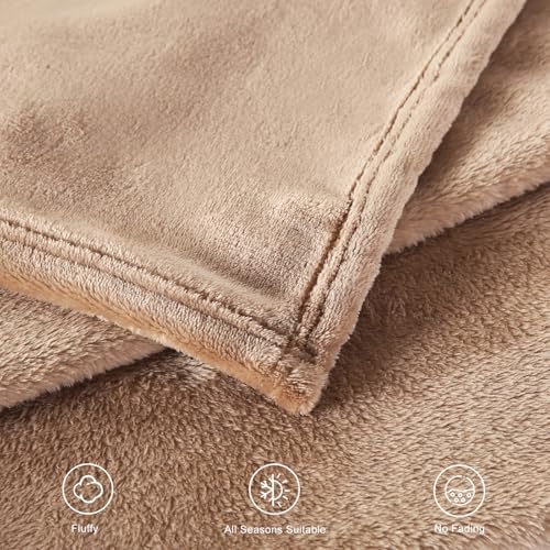 TASTHROW Lightcoffee Throw Blanket 50x60 Inches - Image 3