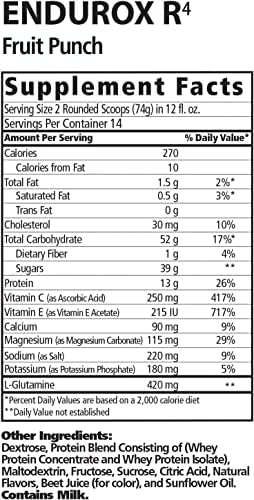Endurox PacificHealth R4 Recovery Drink Mix, Fruit Punch, 28 Servings - Image 2