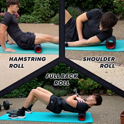 High Density Foam Roller for Physical Therapy – 12" High Density Exercise Roller for Back Pain Relief, Muscle Recovery & Deep Tissue Massage – Textured Muscle Roller - Image 3