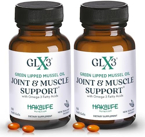 Haka Life GLX3 Green Lipped Mussel Oil Capsules for Joint and Muscle Support | Extra-Strength Omega-3 Green Lipped Mussel Supplement for Comfort, Flexibility & Recovery | Contains ETA, EPA, DHA by GLX3-GREENLIPPEDMUSSELOIL-HAKALIFENUTRITION