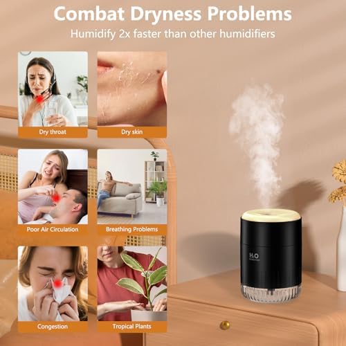 Small Humidifier for Plants, Small Plant Humidifier Indoor, Black - Image 2
