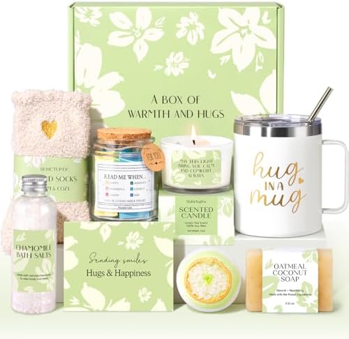 Self Care Get Well Soon Gift Baskets for Women, 8pcs Christian Birthday Gifts for Women Inspirational Christmas Ideas for Mom Her Friend, Care Package After Surgery Thinking of You Sympathy Box by SuhctuptxAccompanyUInLife
