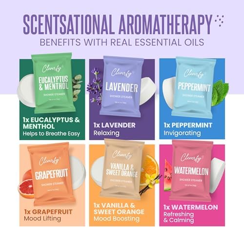 Cleverfy Shower Steamers Aromatherapy Gifts for Women and Men, 6 Tablets - Image 5