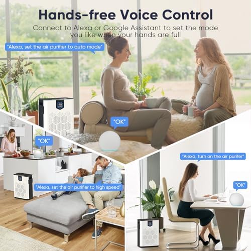 DAYETTE Smart Air Purifier for Home Large Room 3000Ft², App & Alexa Control - Image 4