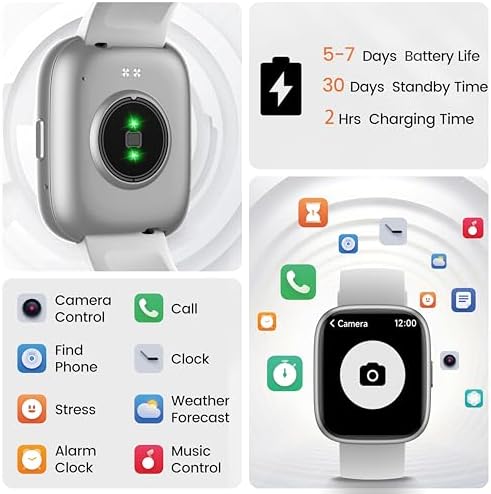 Smart Watch with Alexa Built-in, 1.83" HD Bluetooth Calling Fitness Tracker - Image 6